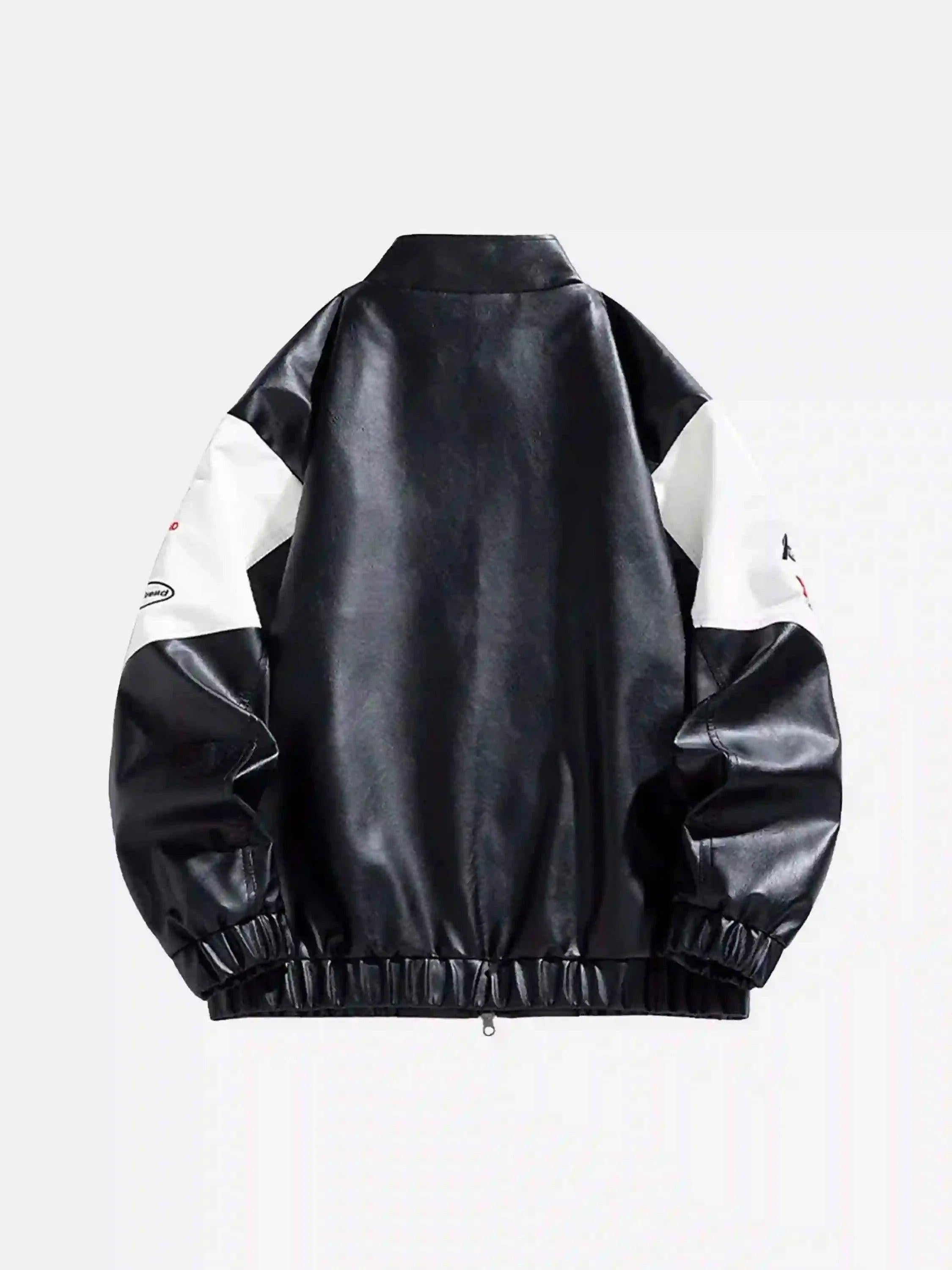 High Street Splicing Racing Baseball Jacket