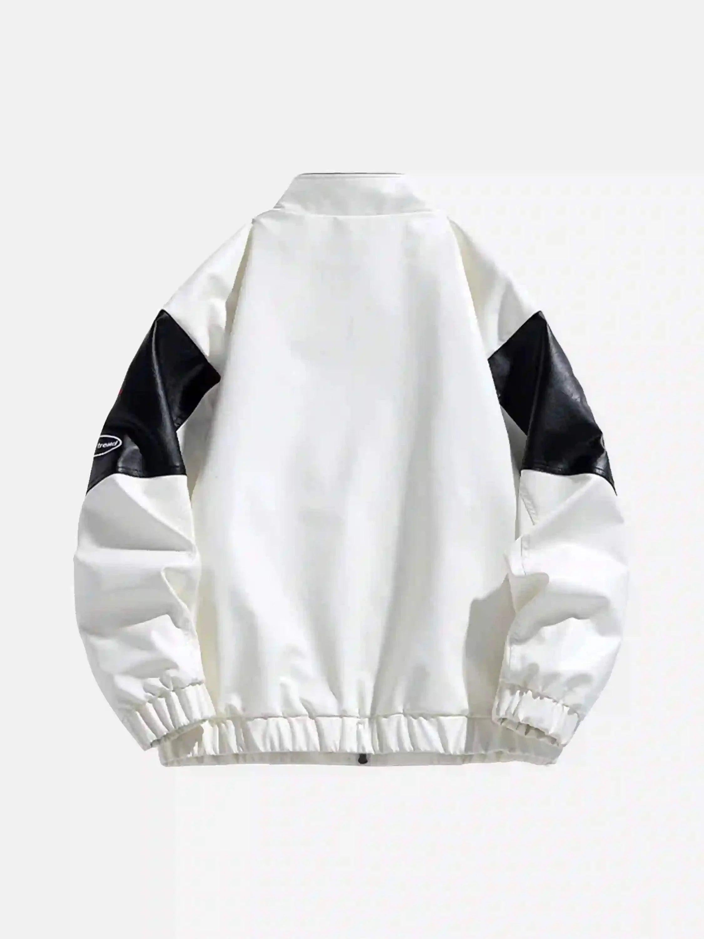High Street Splicing Racing Baseball Jacket