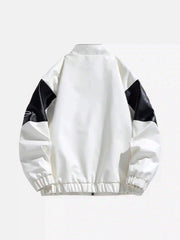 High Street Splicing Racing Baseball Jacket
