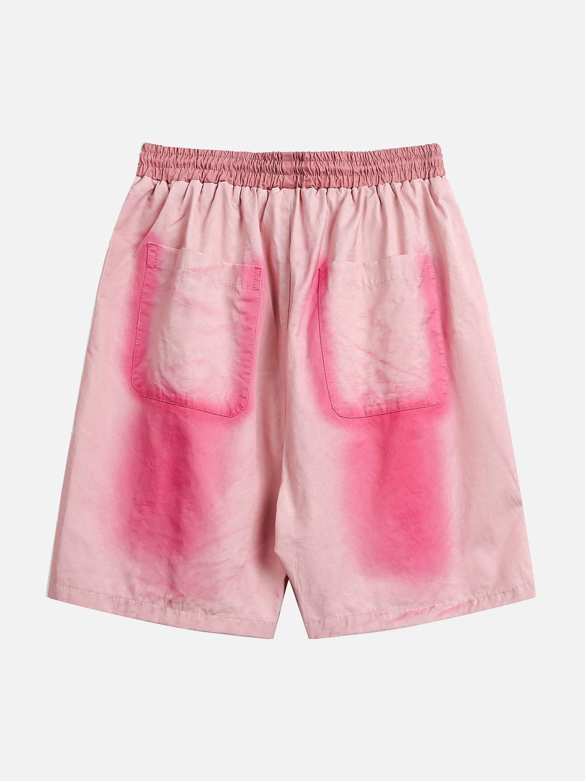 High Street Spray Paint Casual Shorts