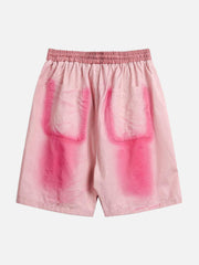 High Street Spray Paint Casual Shorts