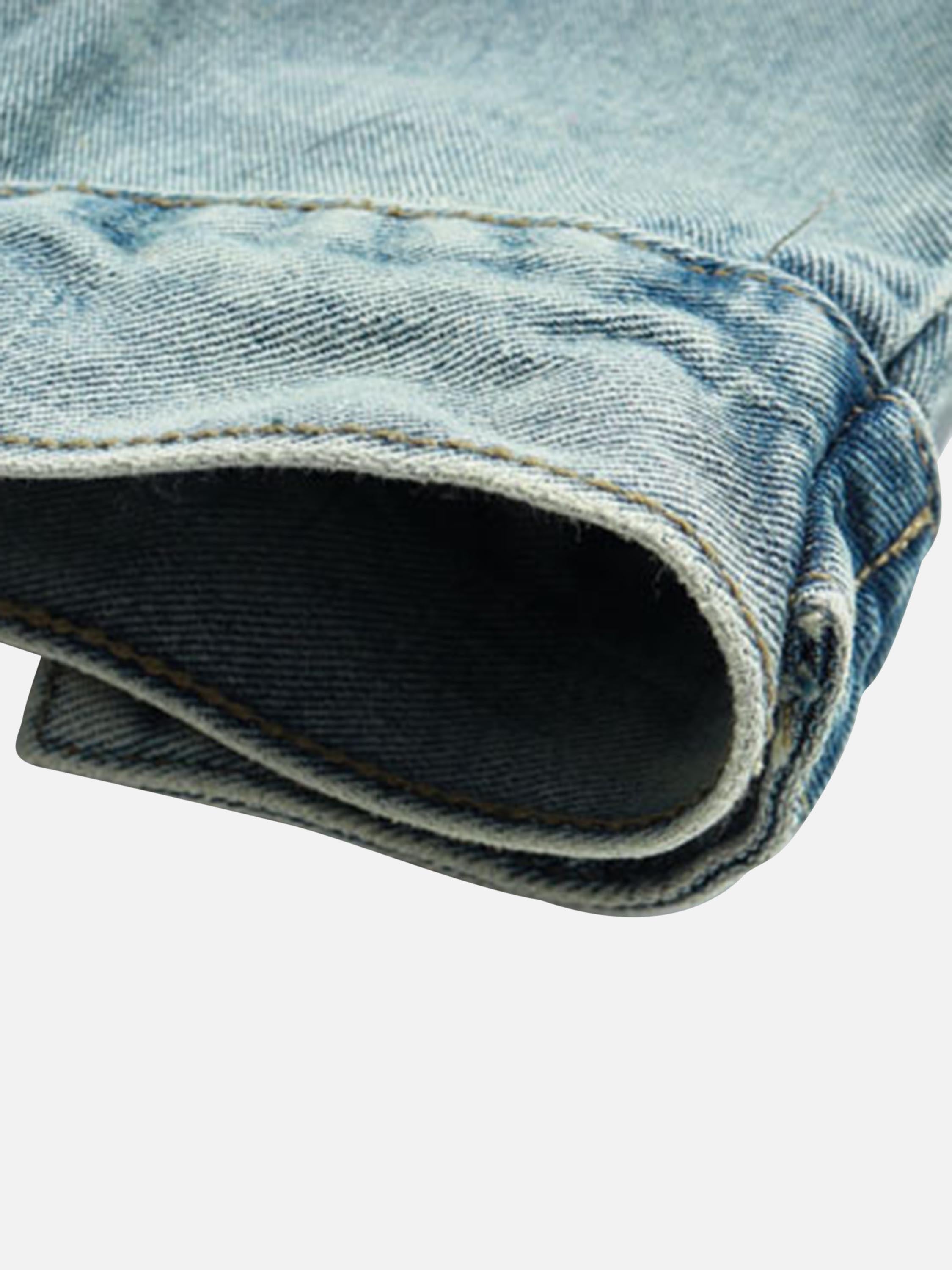 High Street Washed Denim Hoodie