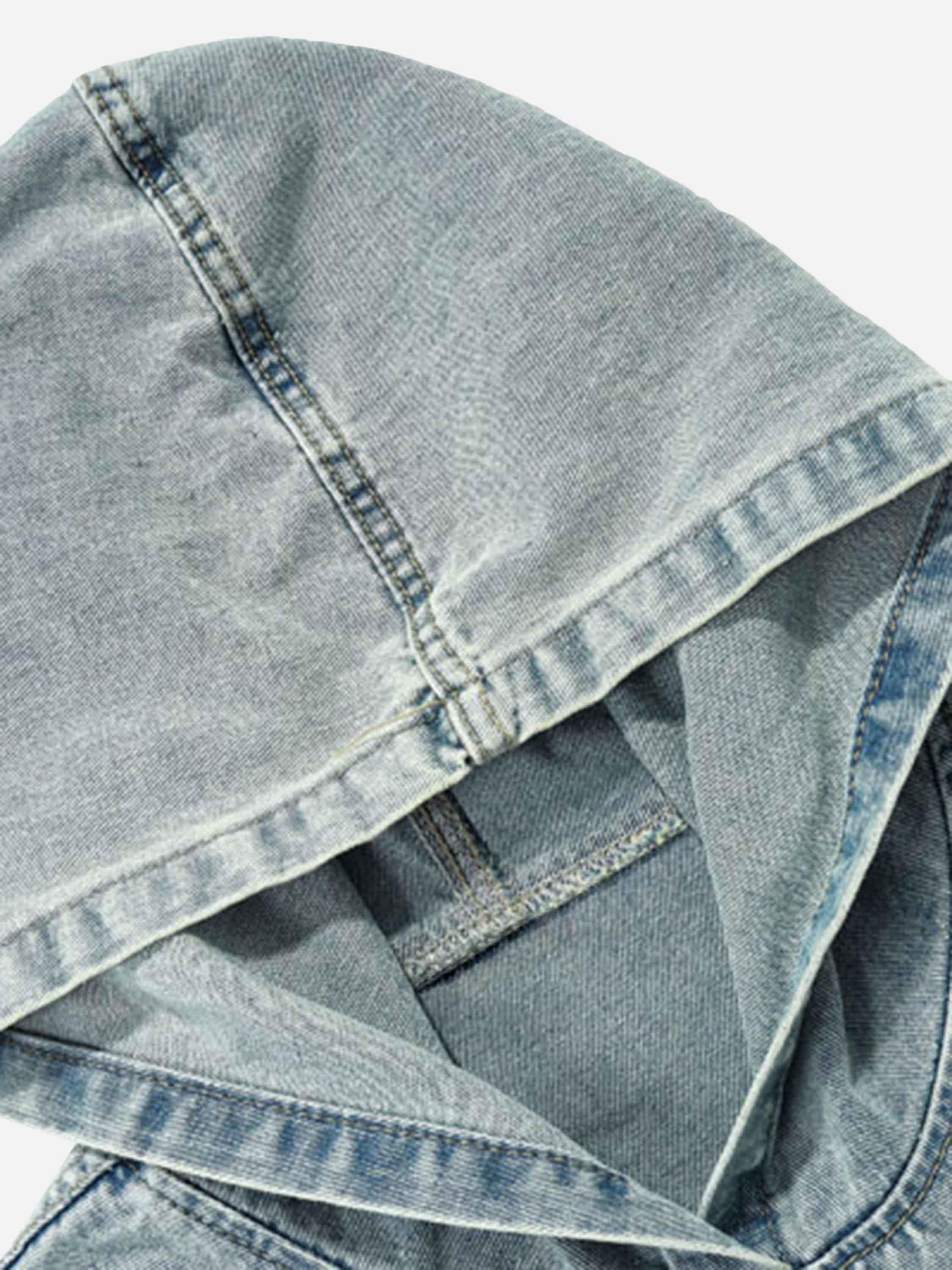 High Street Washed Denim Hoodie