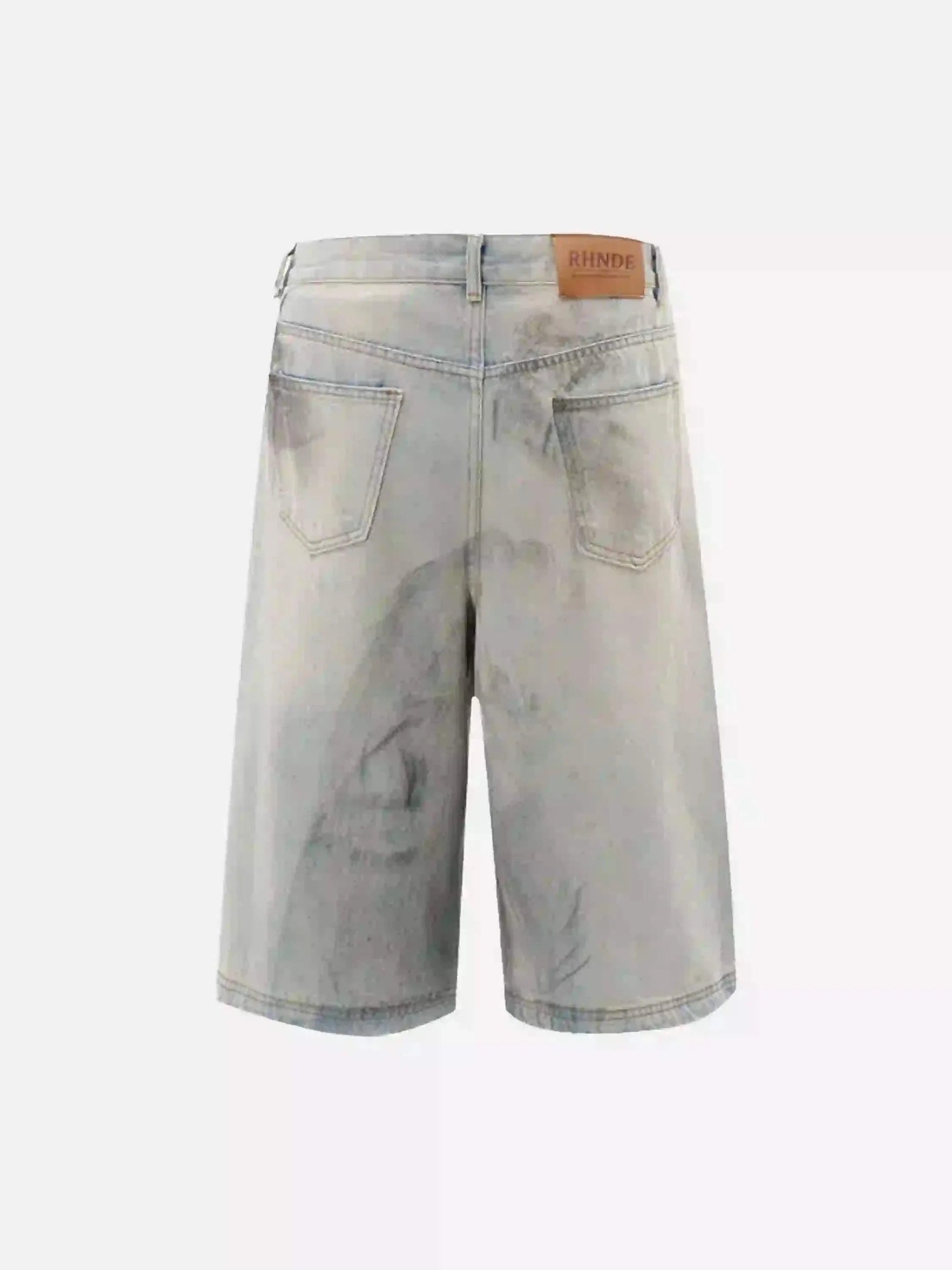 High Street Yellow Mud Dyed Denim Shorts