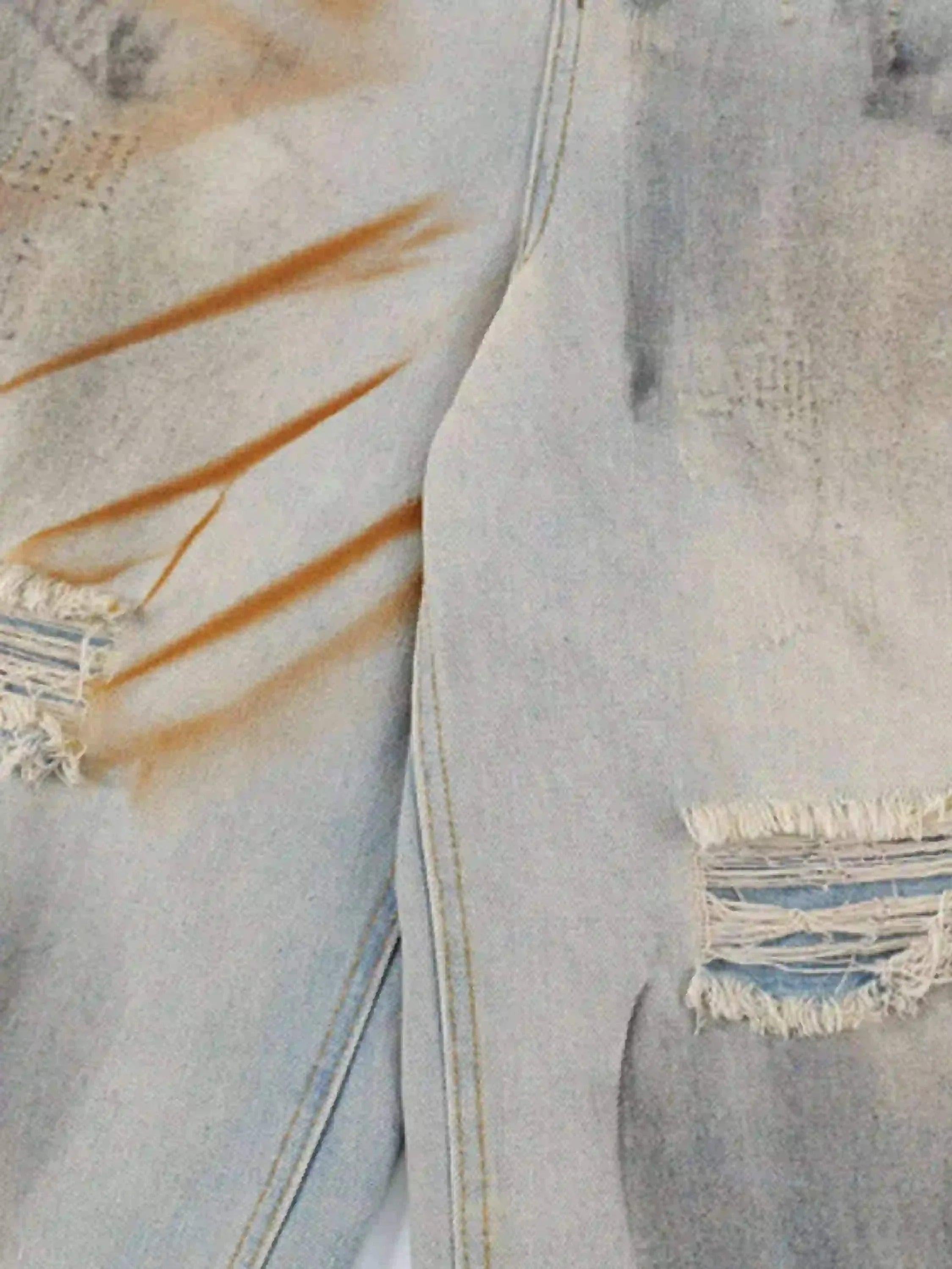 High Street Yellow Mud Dyed Denim Shorts