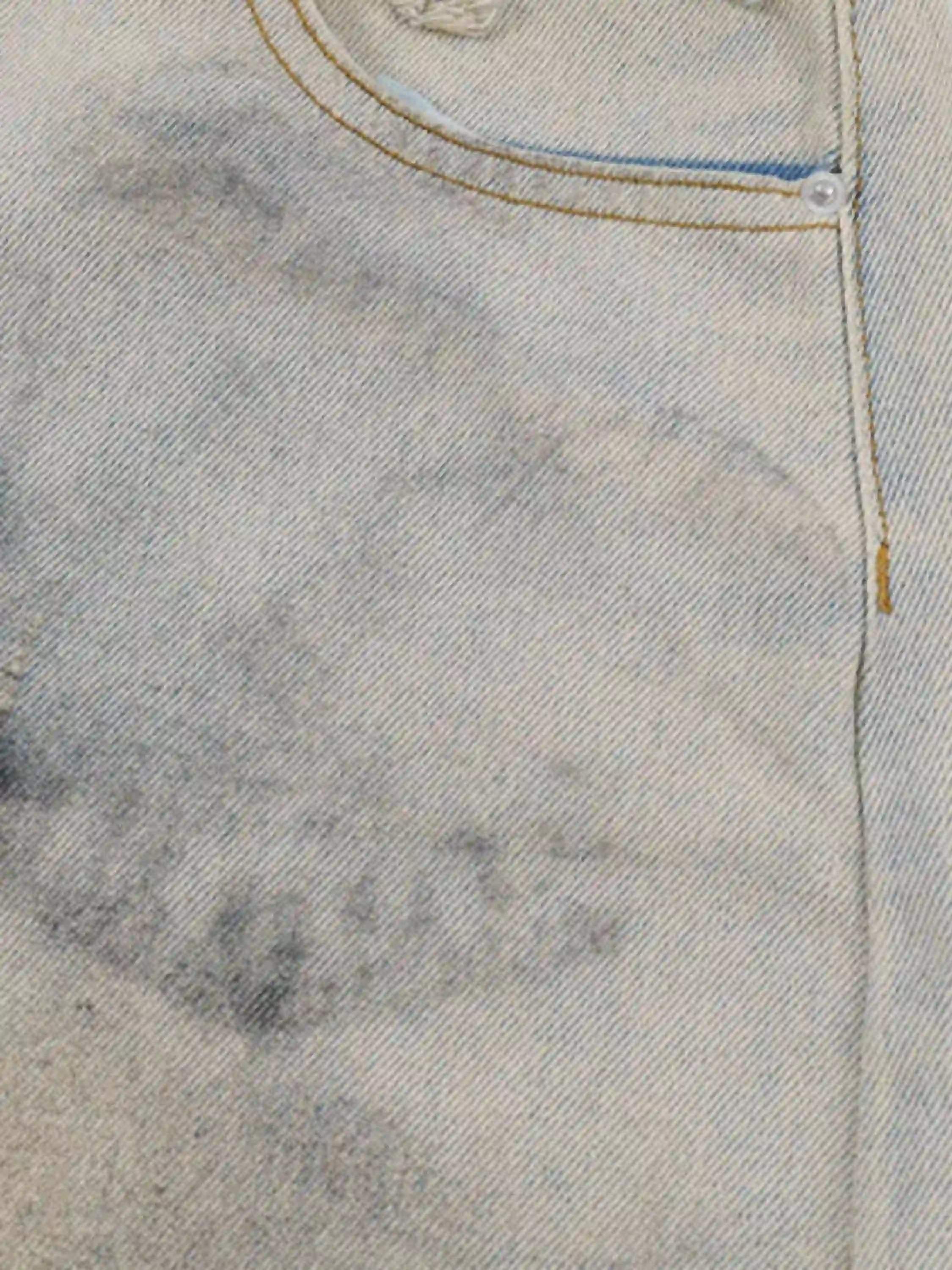 High Street Yellow Mud Dyed Denim Shorts