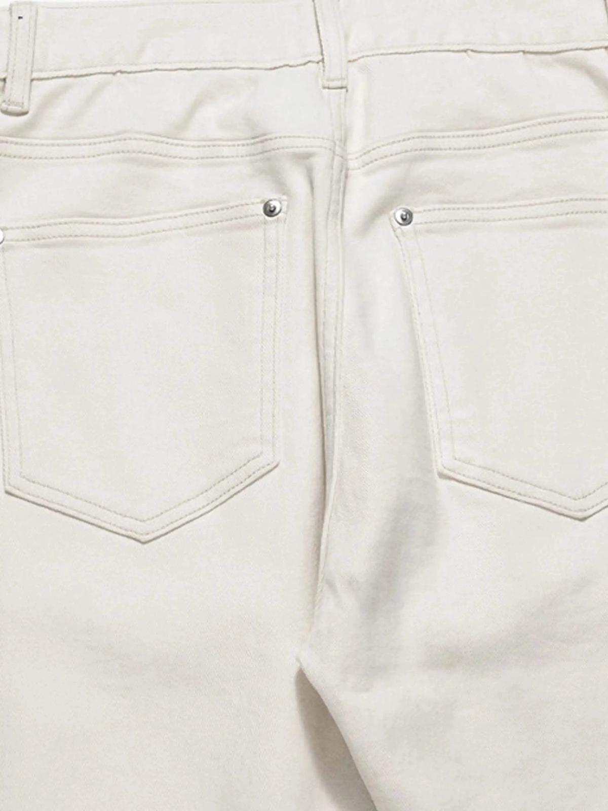 High Street Zipper Niche Design Straight Pants