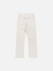 High Street Zipper Niche Design Straight Pants