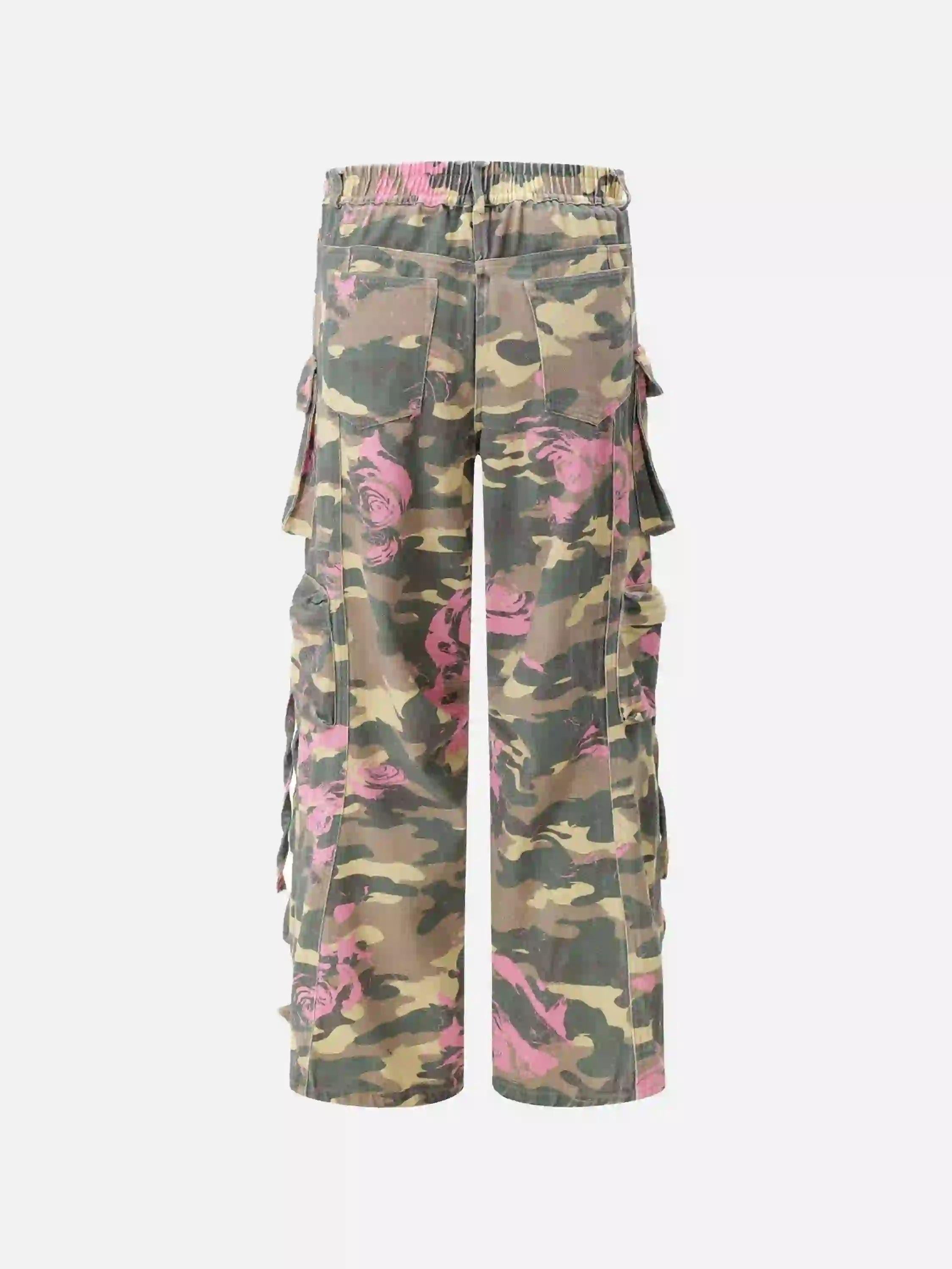 Hip-Hop Camouflage Cargo Pants with Multi-Pockets