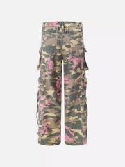 Hip-Hop Camouflage Cargo Pants with Multi-Pockets