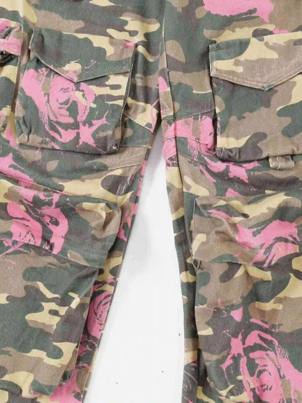 Hip-Hop Camouflage Cargo Pants with Multi-Pockets