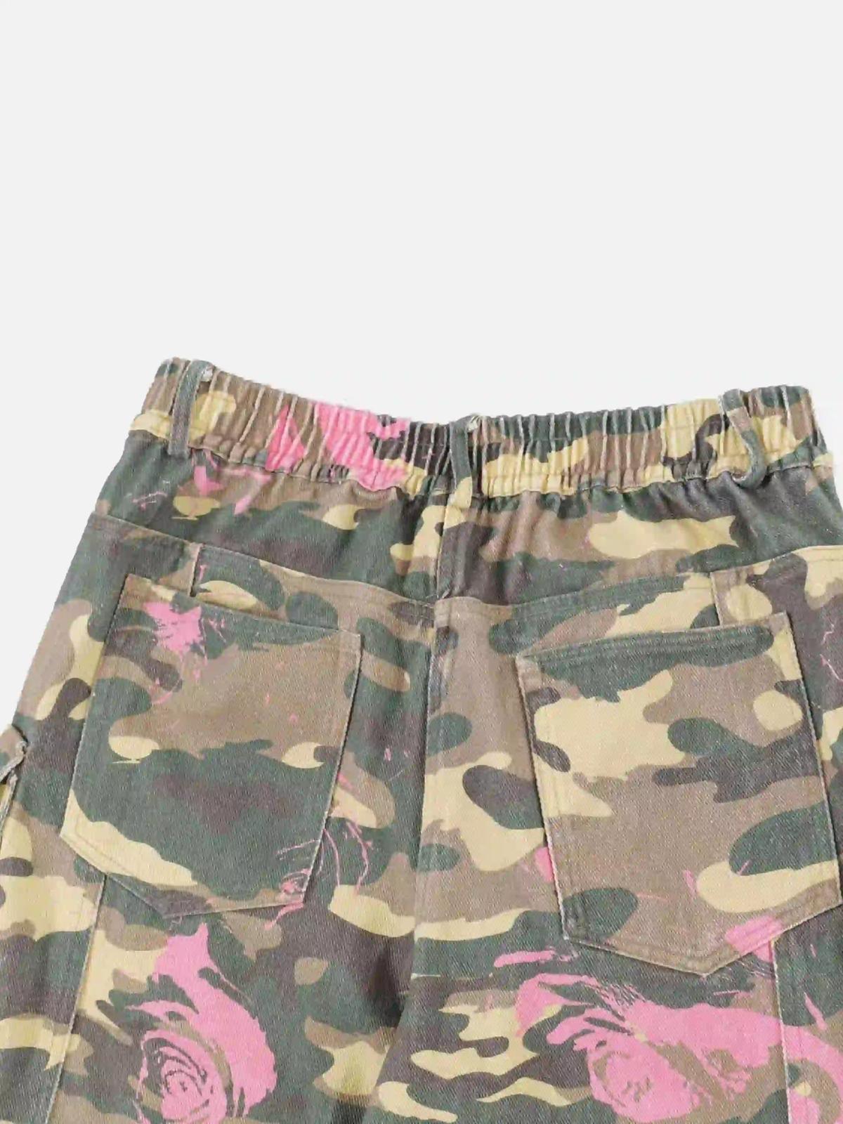Hip-Hop Camouflage Cargo Pants with Multi-Pockets