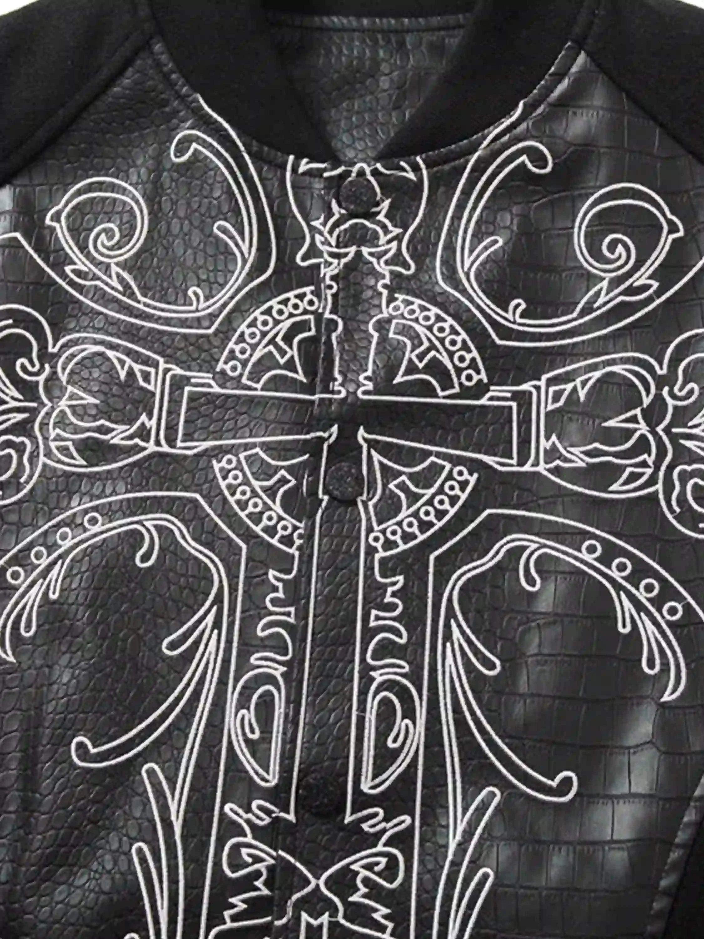 Hip Hop Gothic Embroidered Baseball Jacket