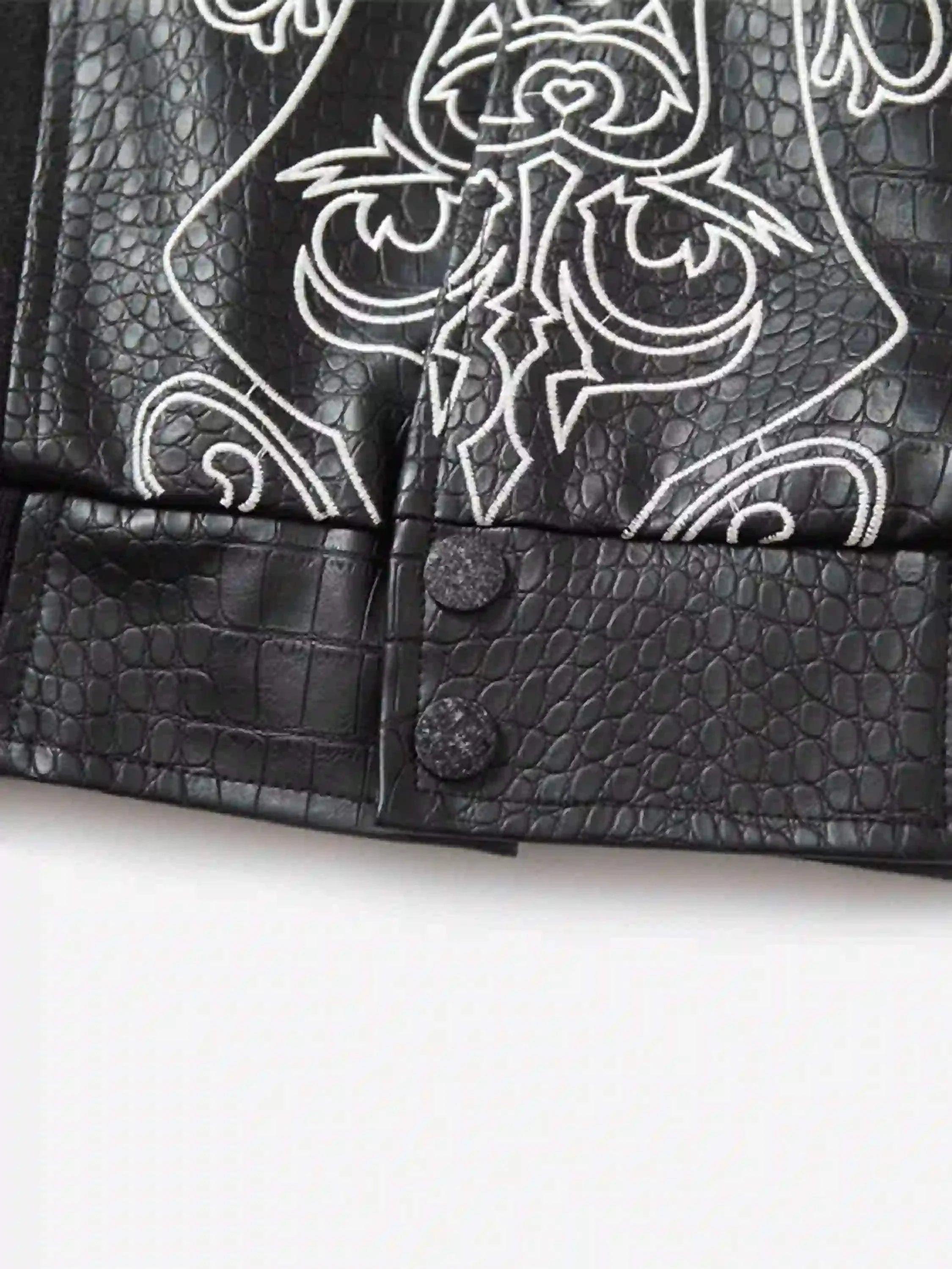 Hip Hop Gothic Embroidered Baseball Jacket