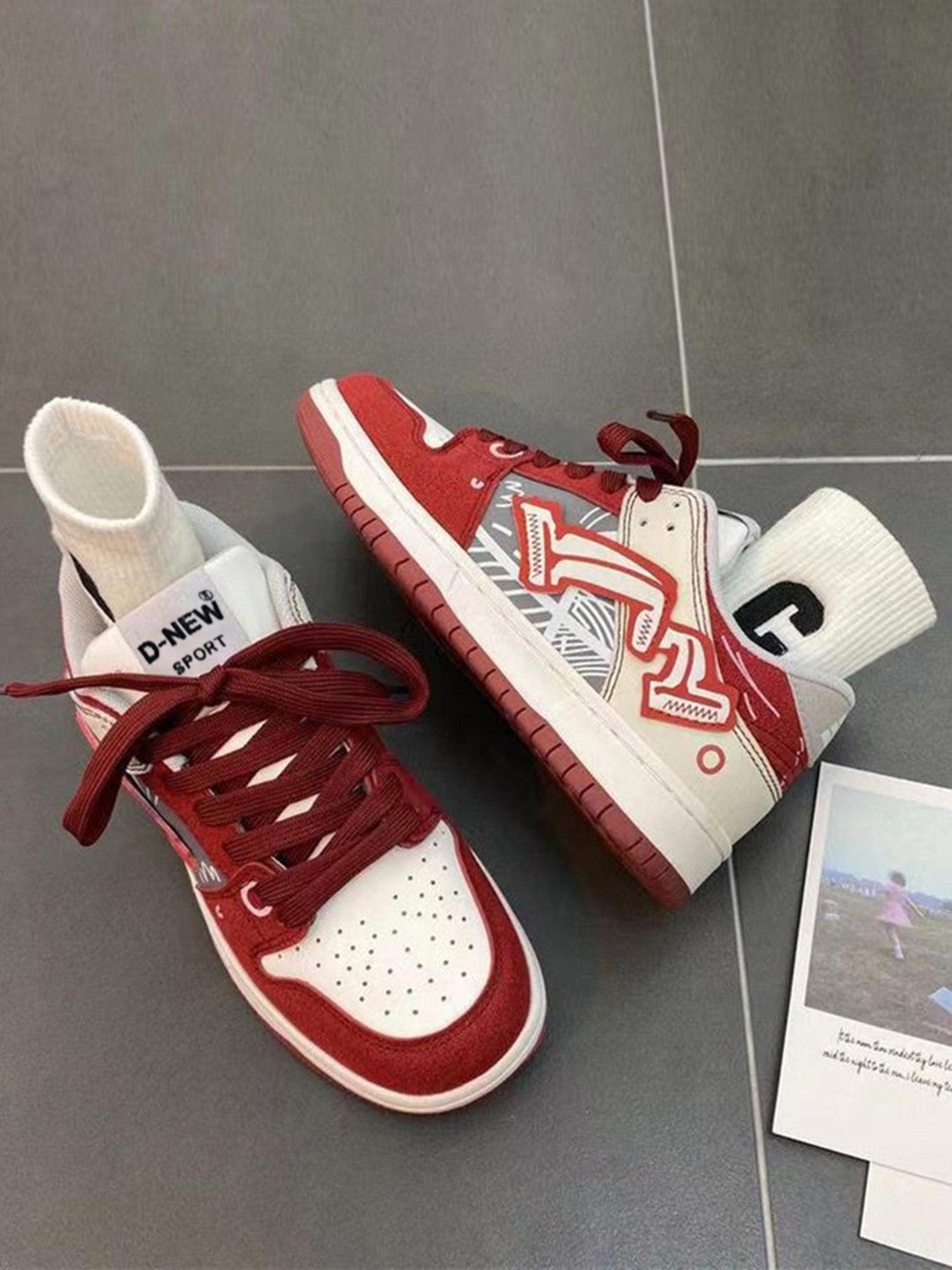 Hip-Hop Graffiti Board Shoes For Couples