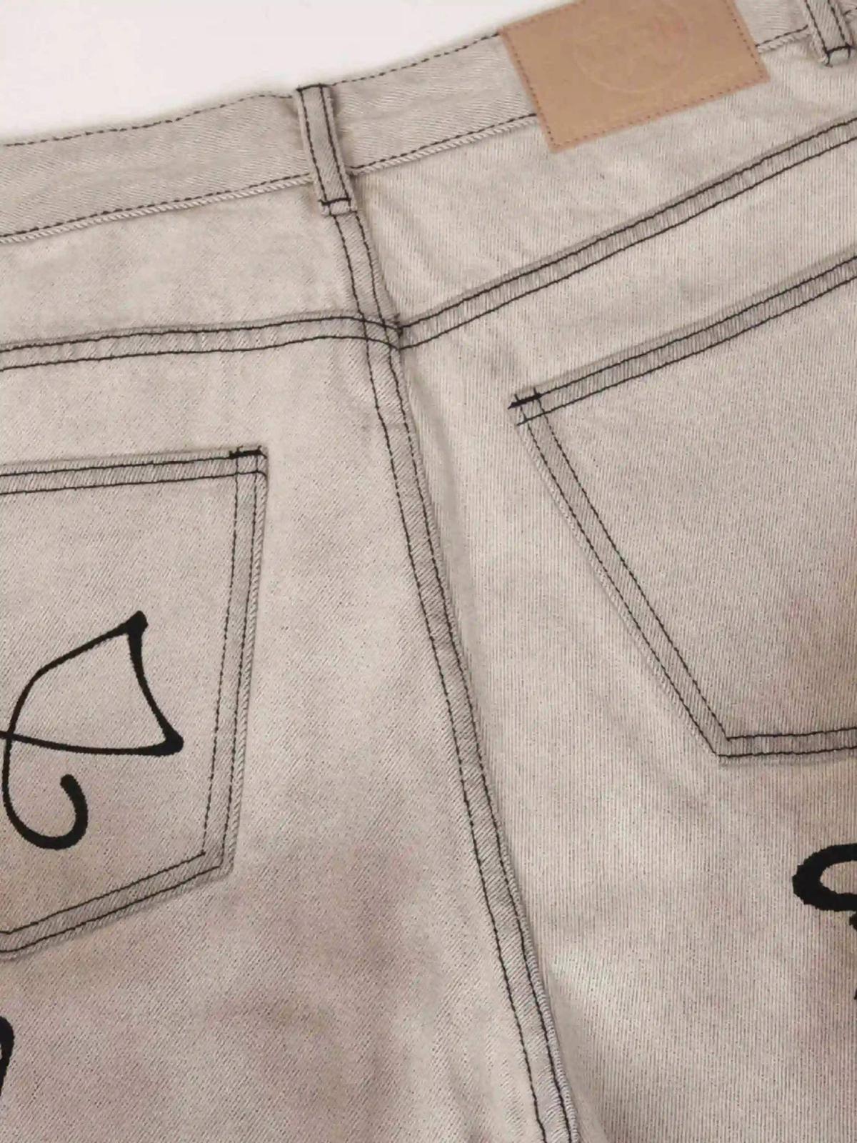 Hip-Hop Graffiti Distressed Jeans