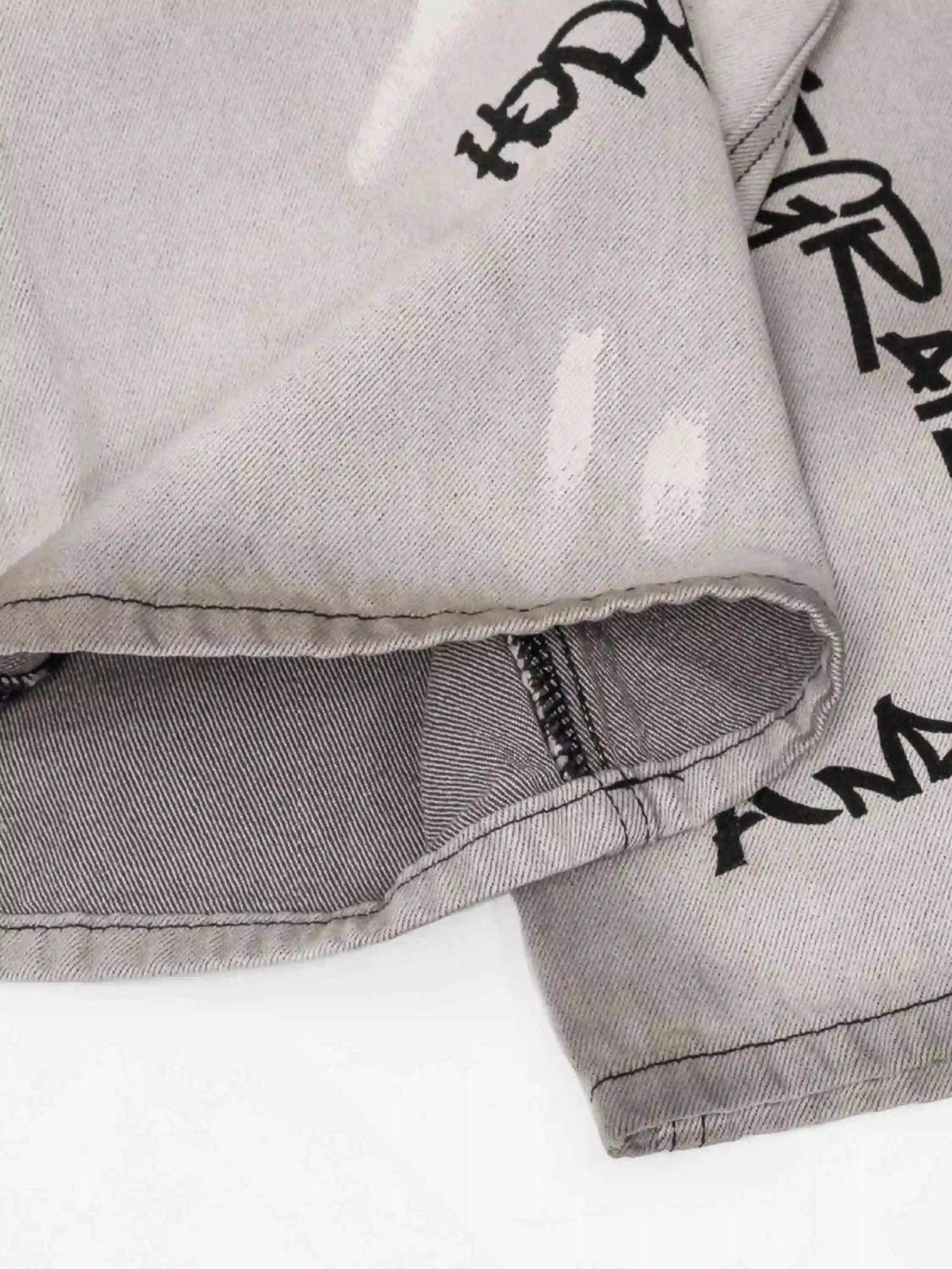 Hip-Hop Graffiti Distressed Jeans