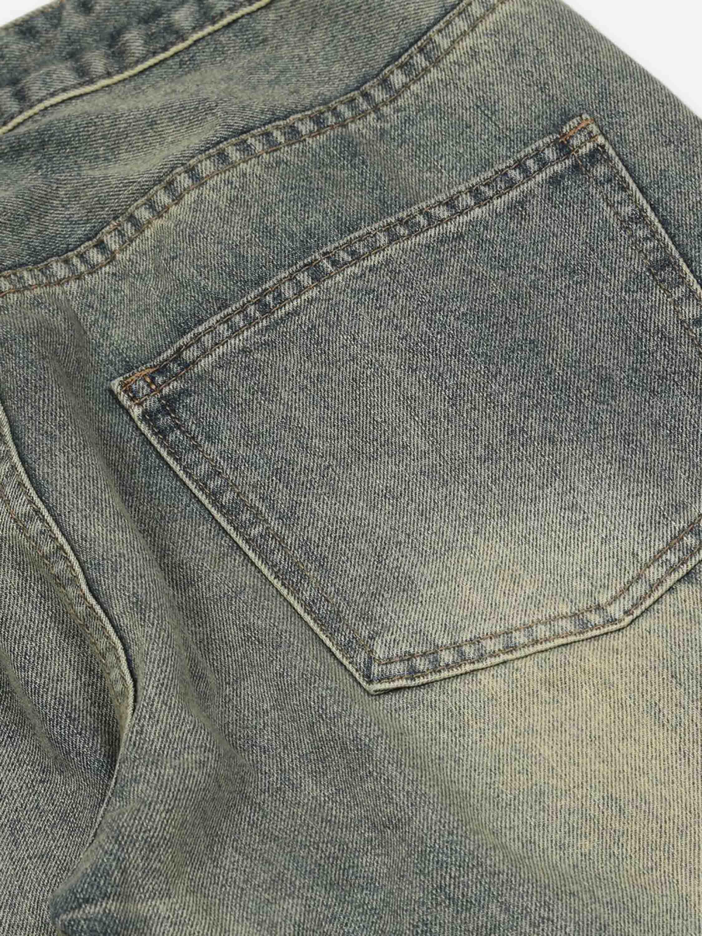 Hip Hop Retro Patch Denim Jeans