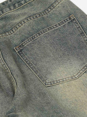Hip Hop Retro Patch Denim Jeans