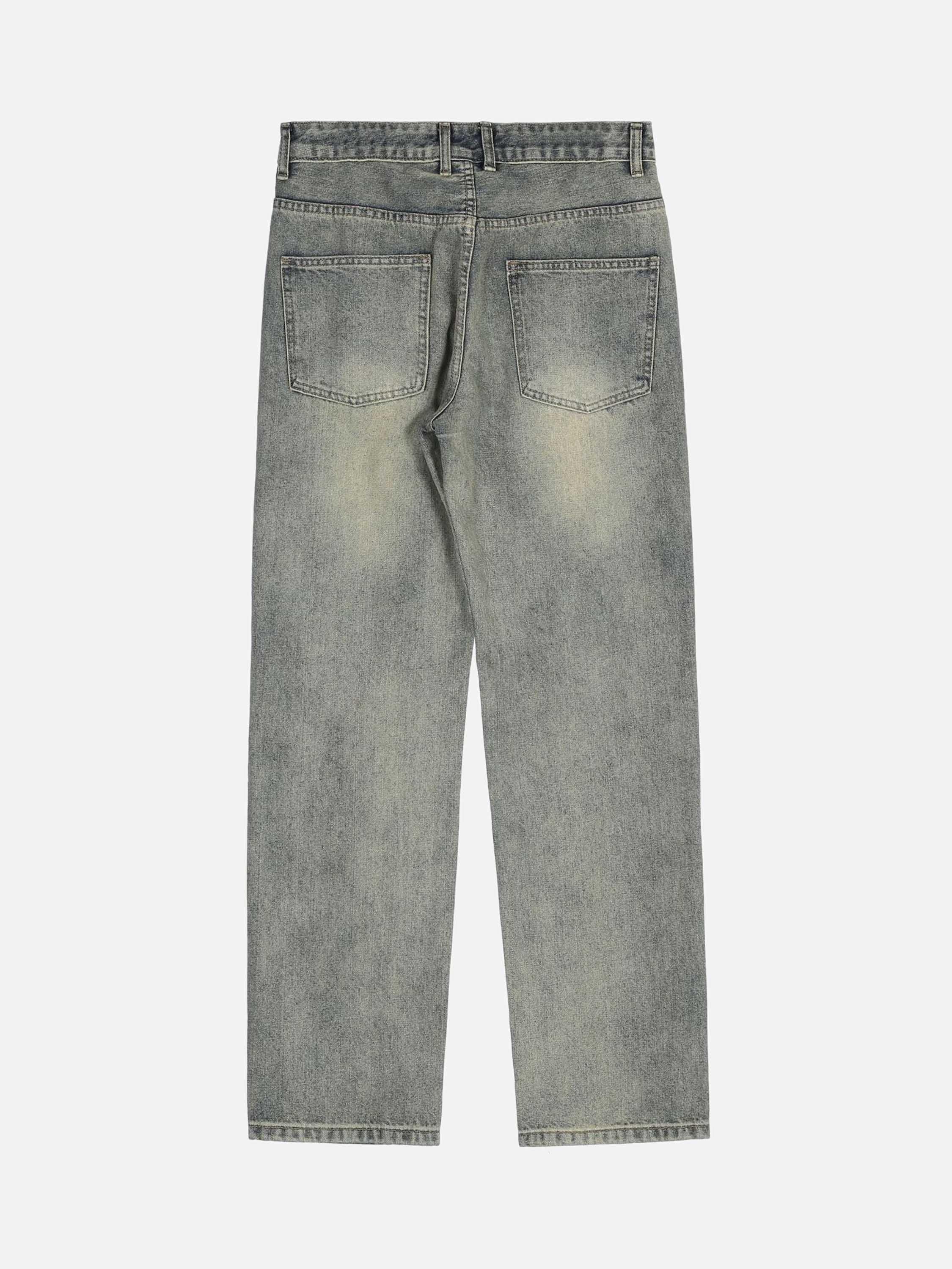 Hip Hop Retro Patch Denim Jeans