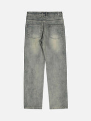 Hip Hop Retro Patch Denim Jeans
