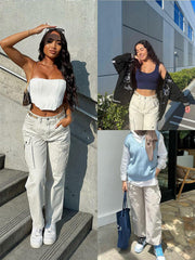 Hip Hop Straight Cargo Pants