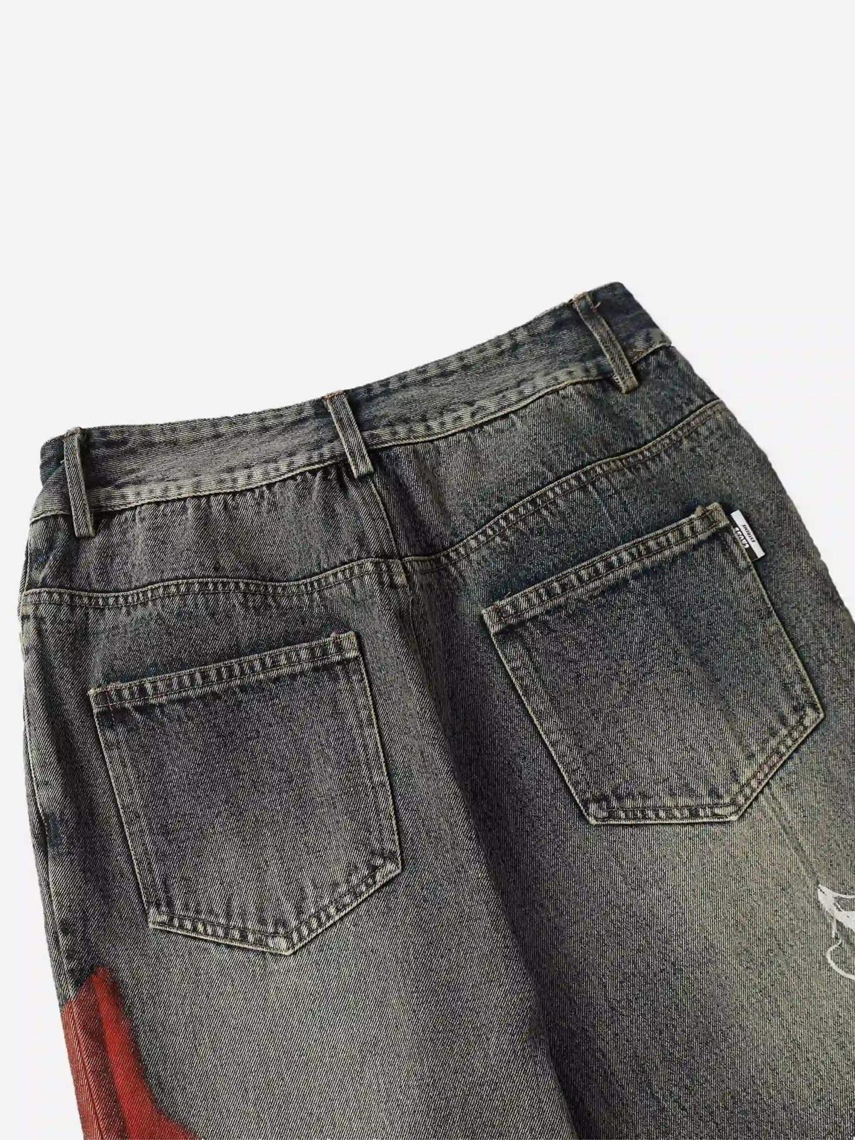 Hip Hop Street Graffiti Jeans