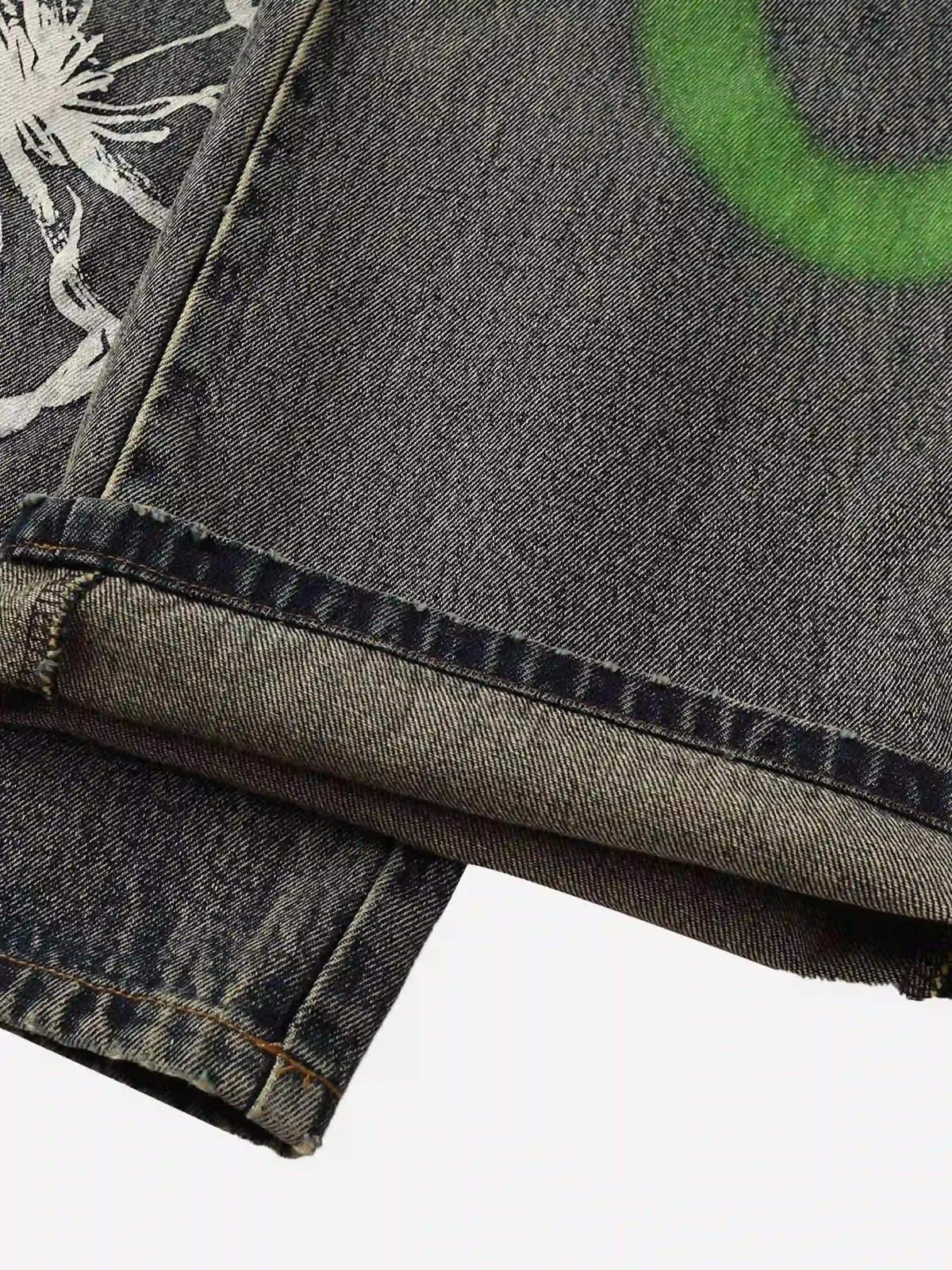 Hip Hop Street Graffiti Jeans