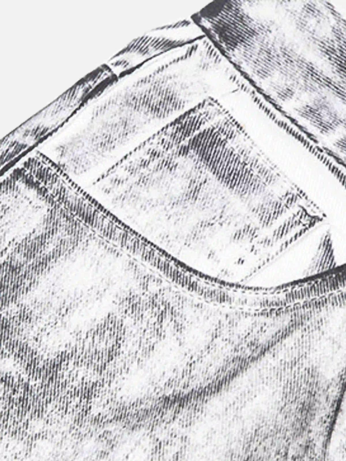 Hip-Hop Style Painted Dirty Jeans