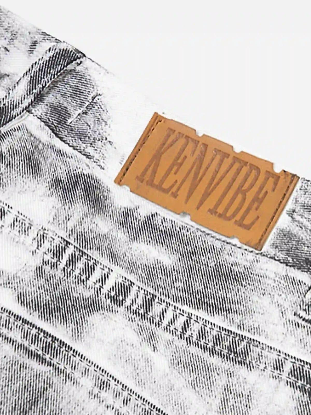 Hip-Hop Style Painted Dirty Jeans