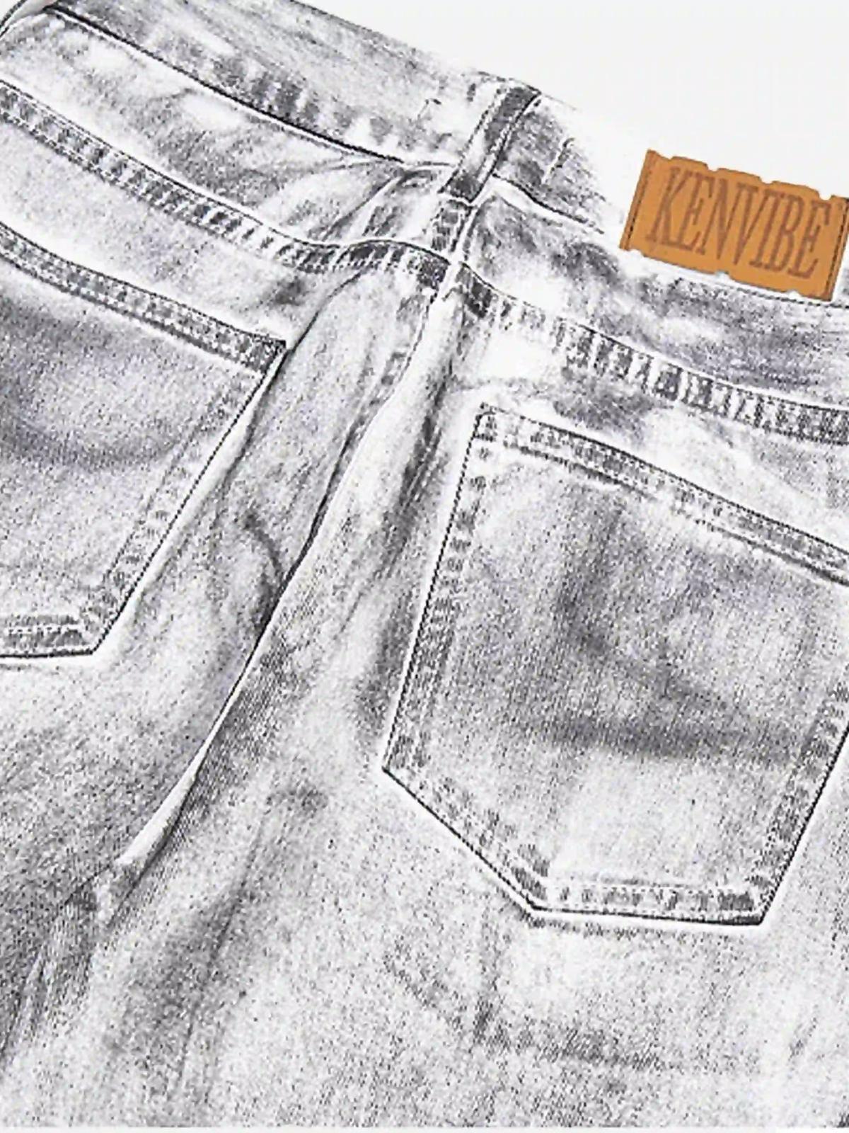 Hip-Hop Style Painted Dirty Jeans