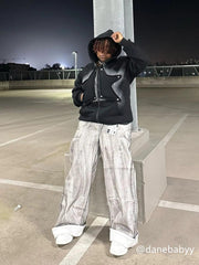 Hip-Hop Style Painted Dirty Jeans