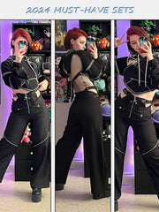 Hollowed Back Tie-Bow Hoodie