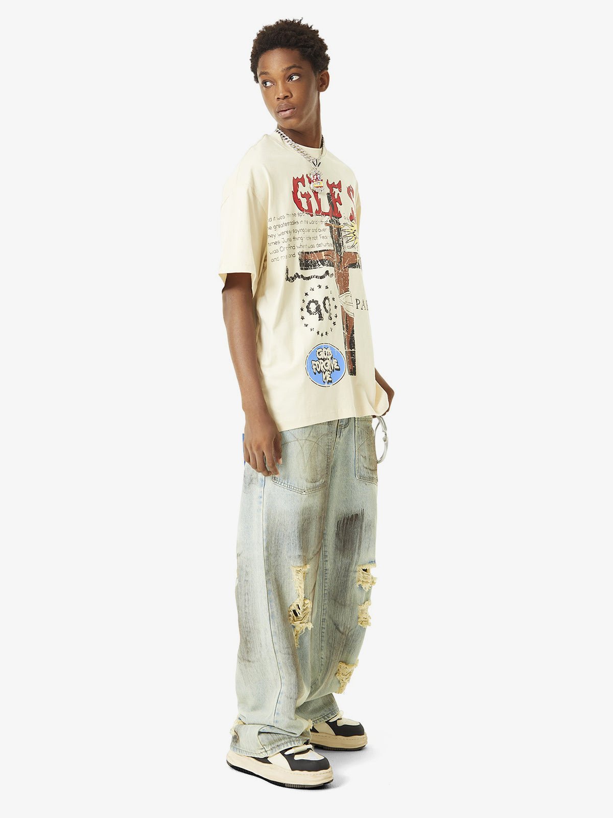 Funny Jesus Graffiti Street Rap T-shirt