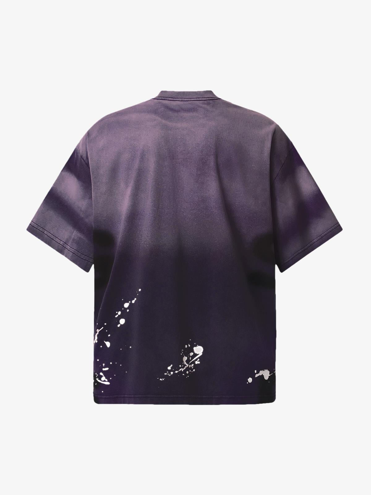 Ink Splash Letter Print T-Shirt