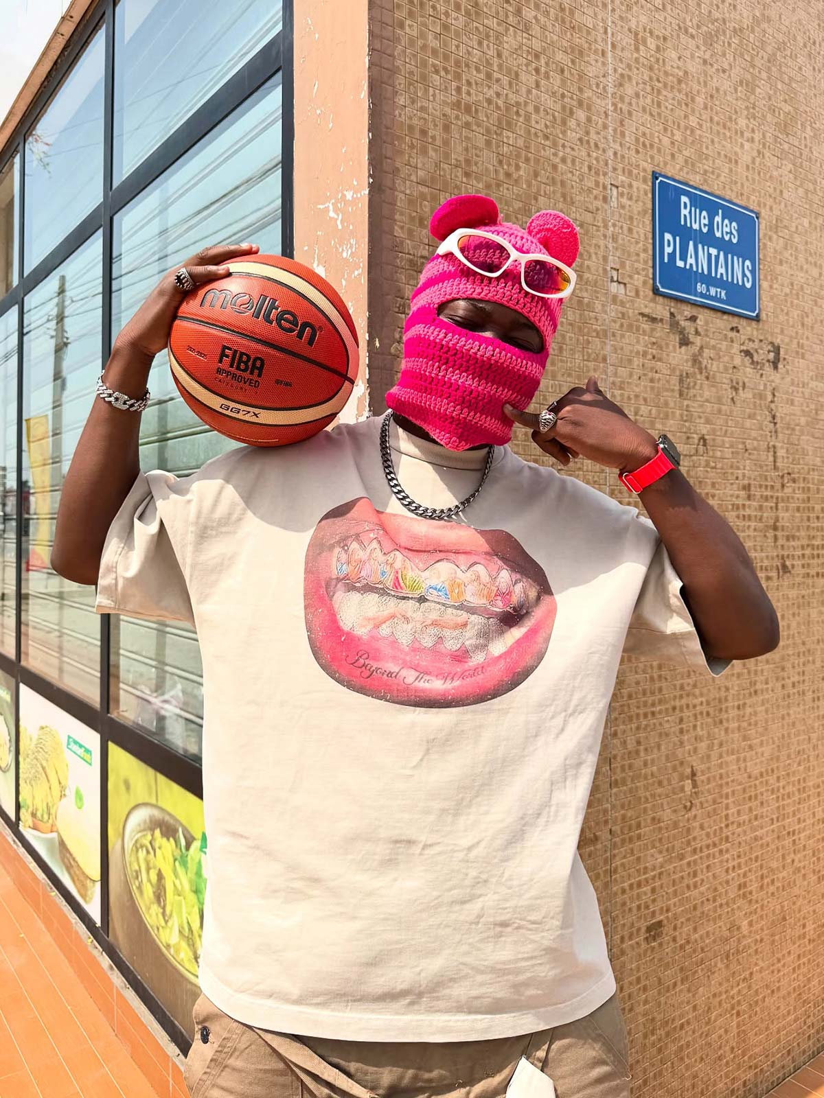 Full Diamond Tooth Pattern T-Shirt