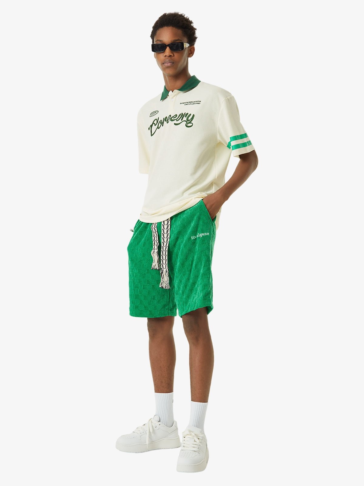 Letter Embroidered Polo Shirt