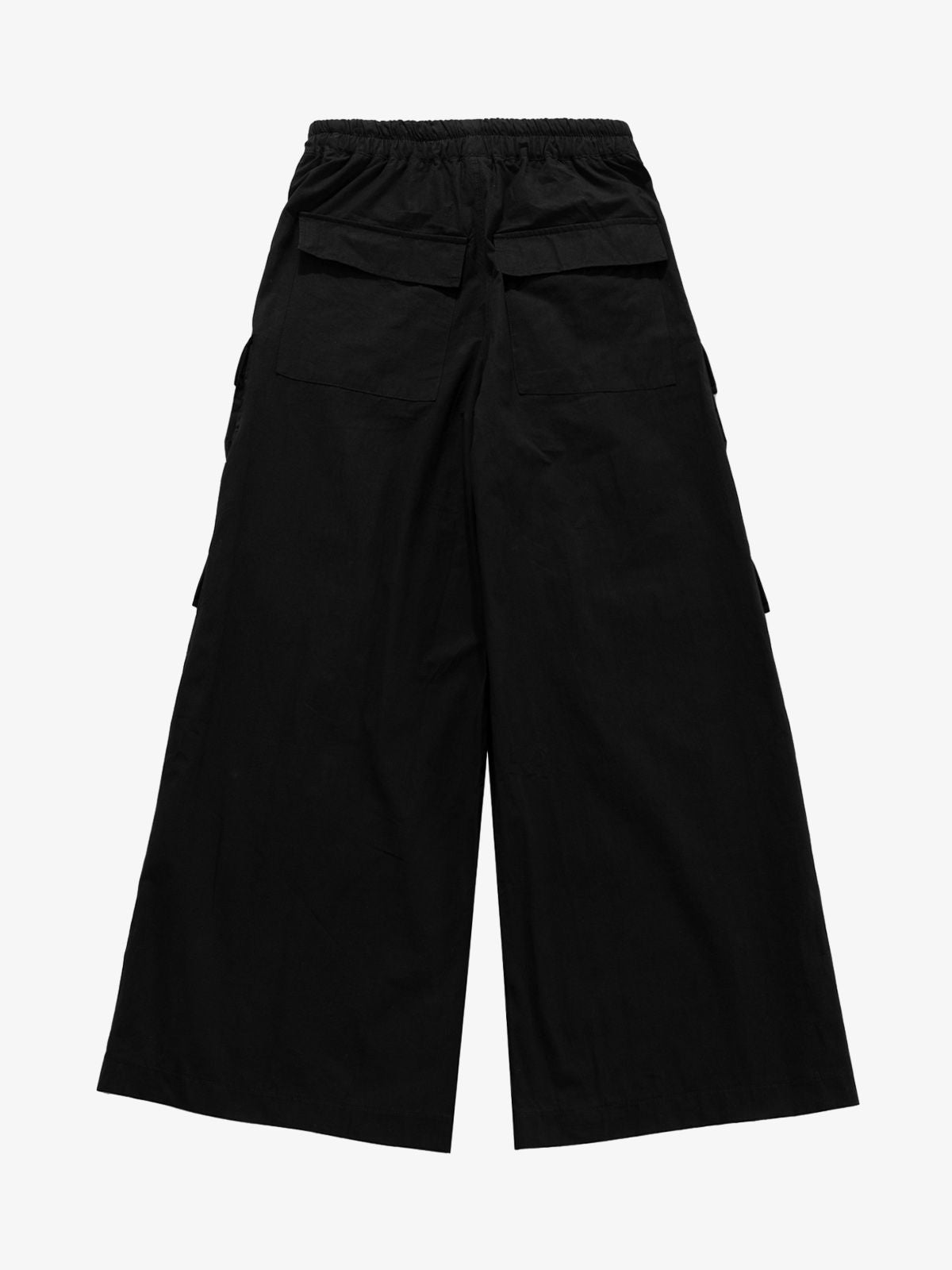 Woven Multi-Pocket Baggy Flared Pants