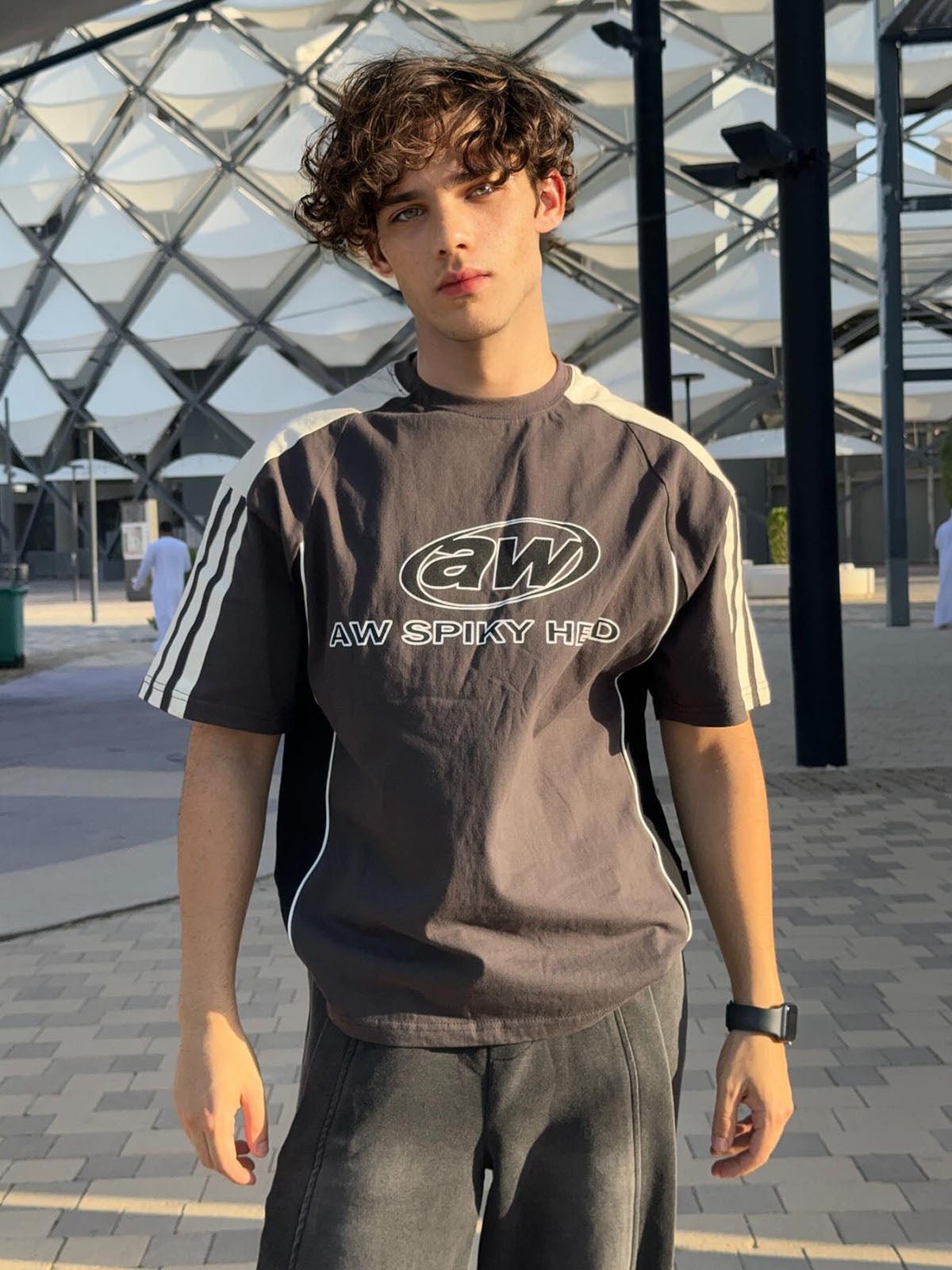 Color-Blocked Strip Racing T-shirt