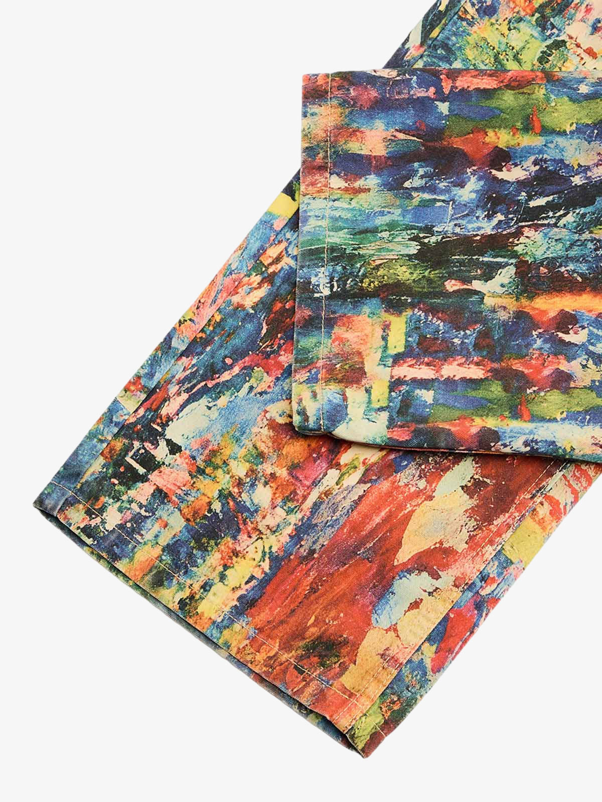 Street Oil Painting Color Straight Jeans