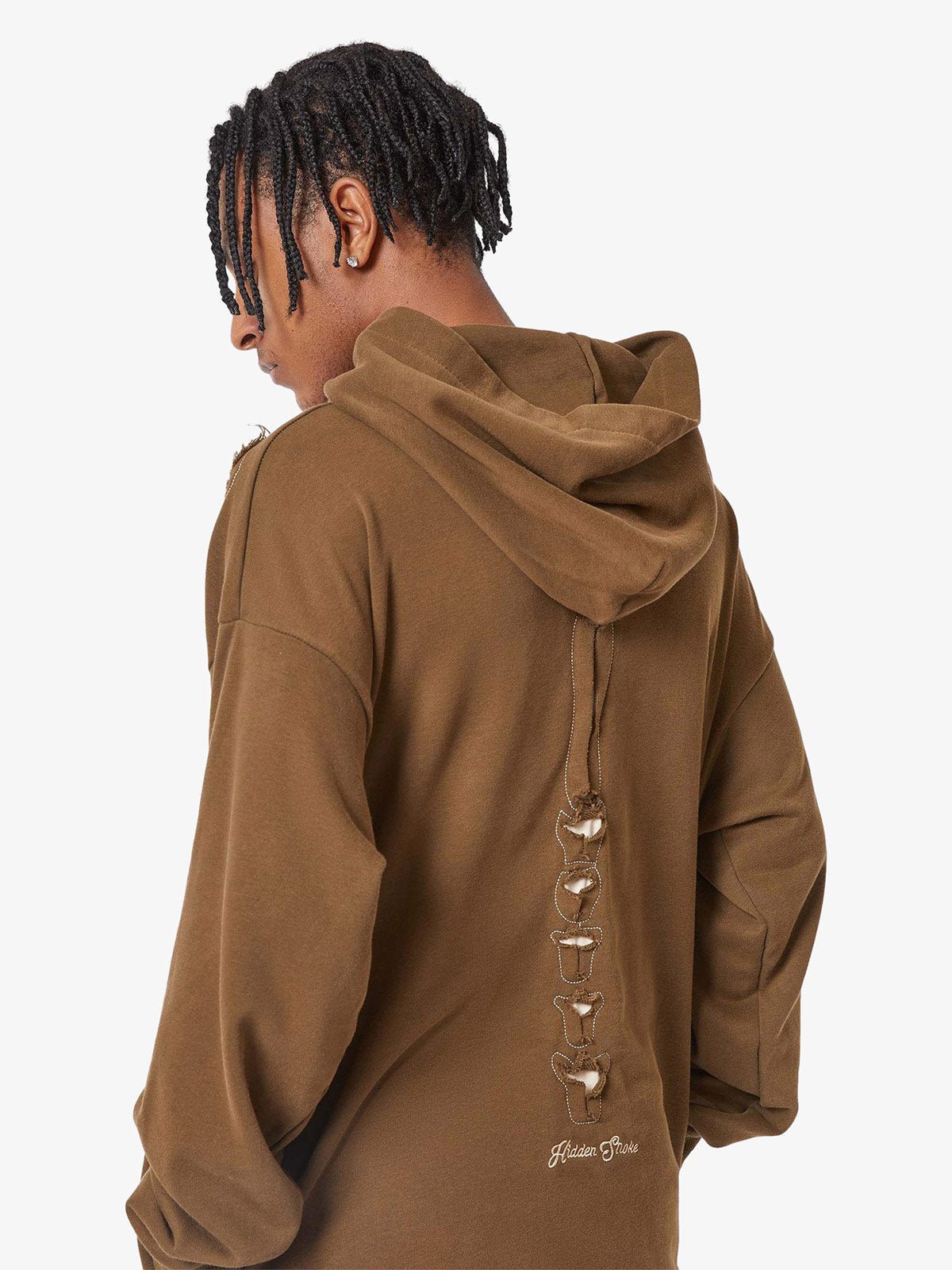 Washed And Aged Hooded Sweatshirt