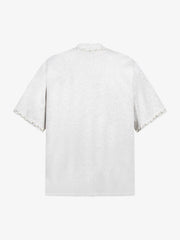 Elegant Pearl-Embellished Oversized T-Shirt