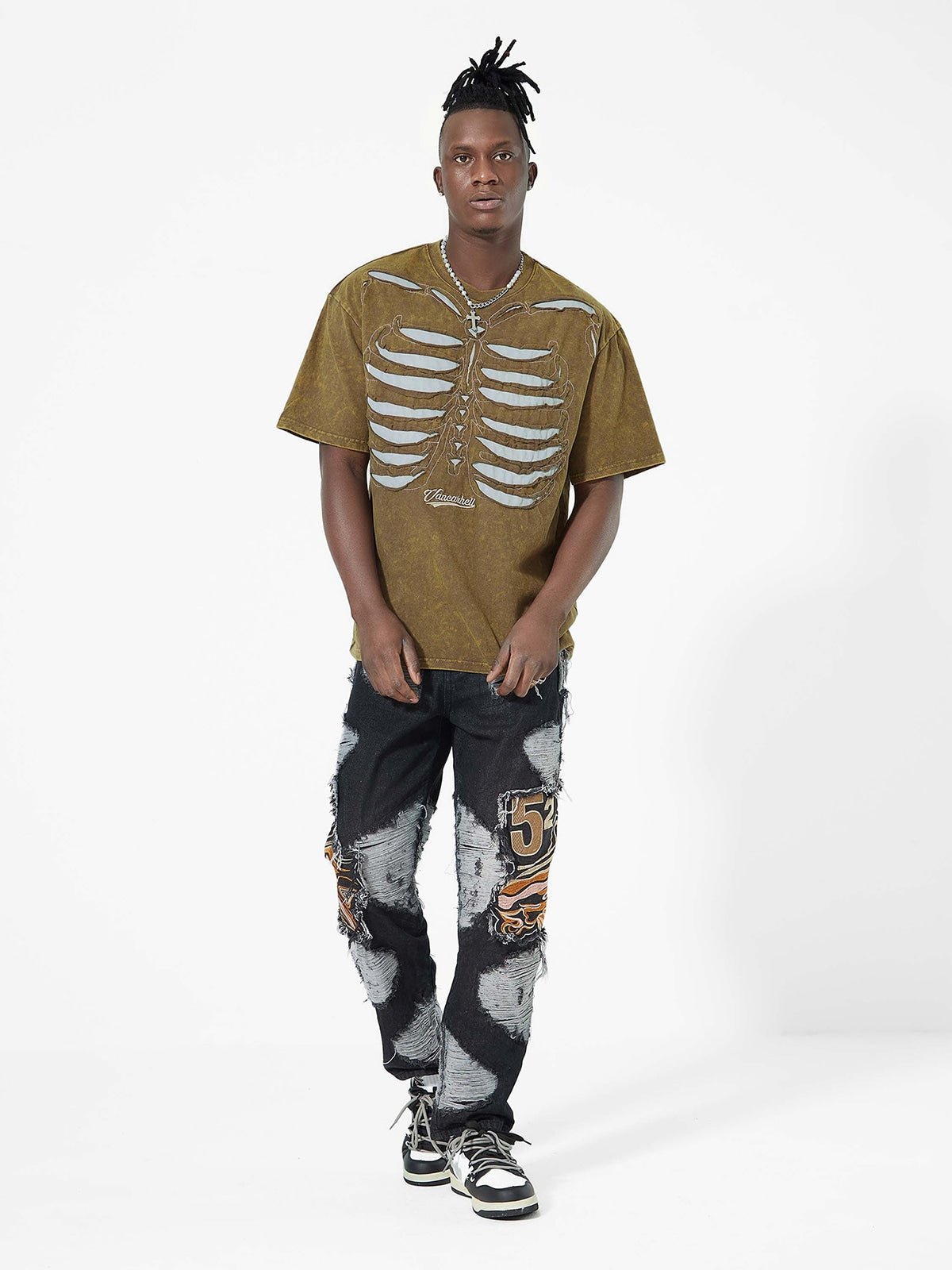 Dark Bones Washed Short-sleeved T-shirt
