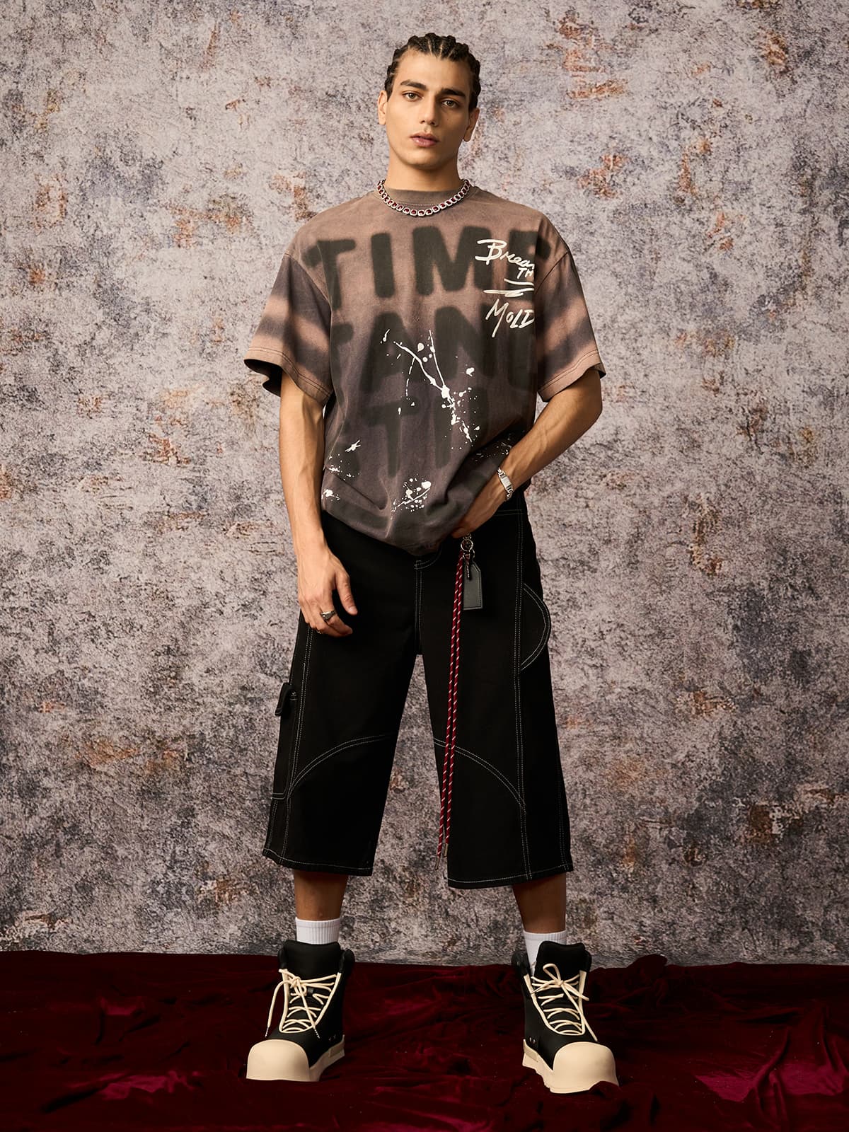 Denim Welt-Embellished Cargo Jorts