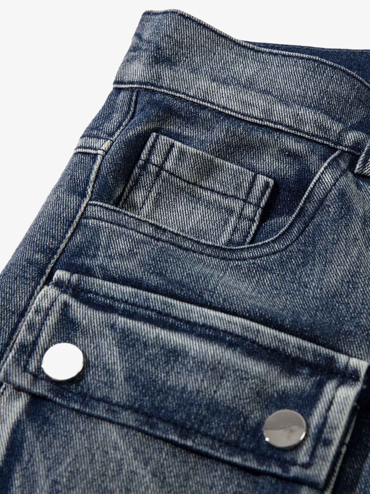 High Street Embroidery Hip-Hop Jeans