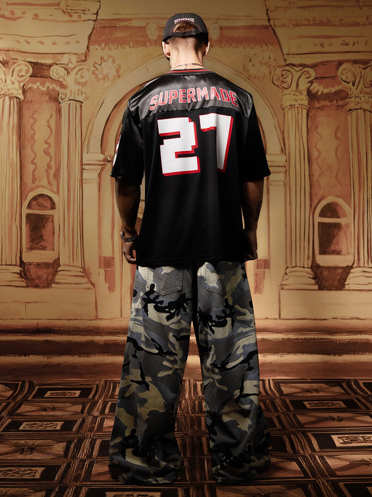 Street Retro Camouflage Baggy Jeans