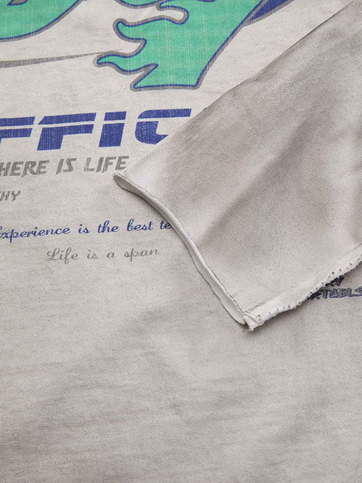 Washed Edge Long Sleeve T-Shirt