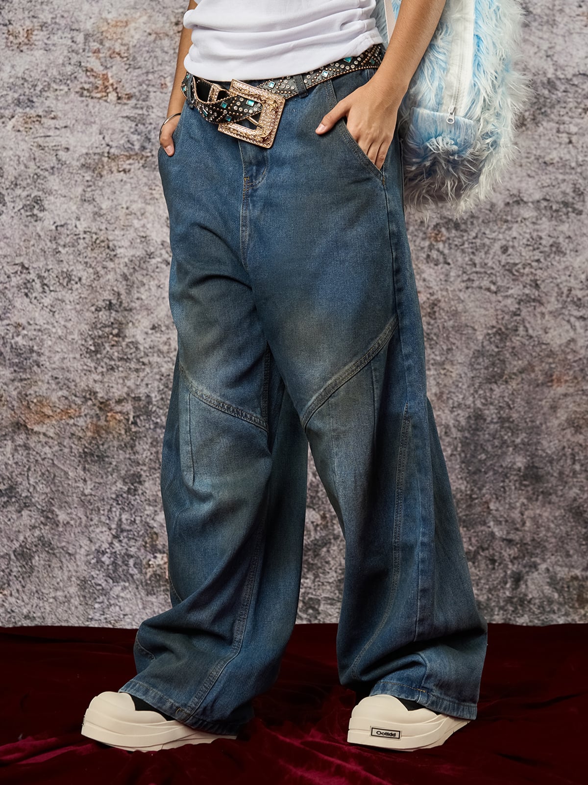 Dirty Dye Baggy Barrel Jeans