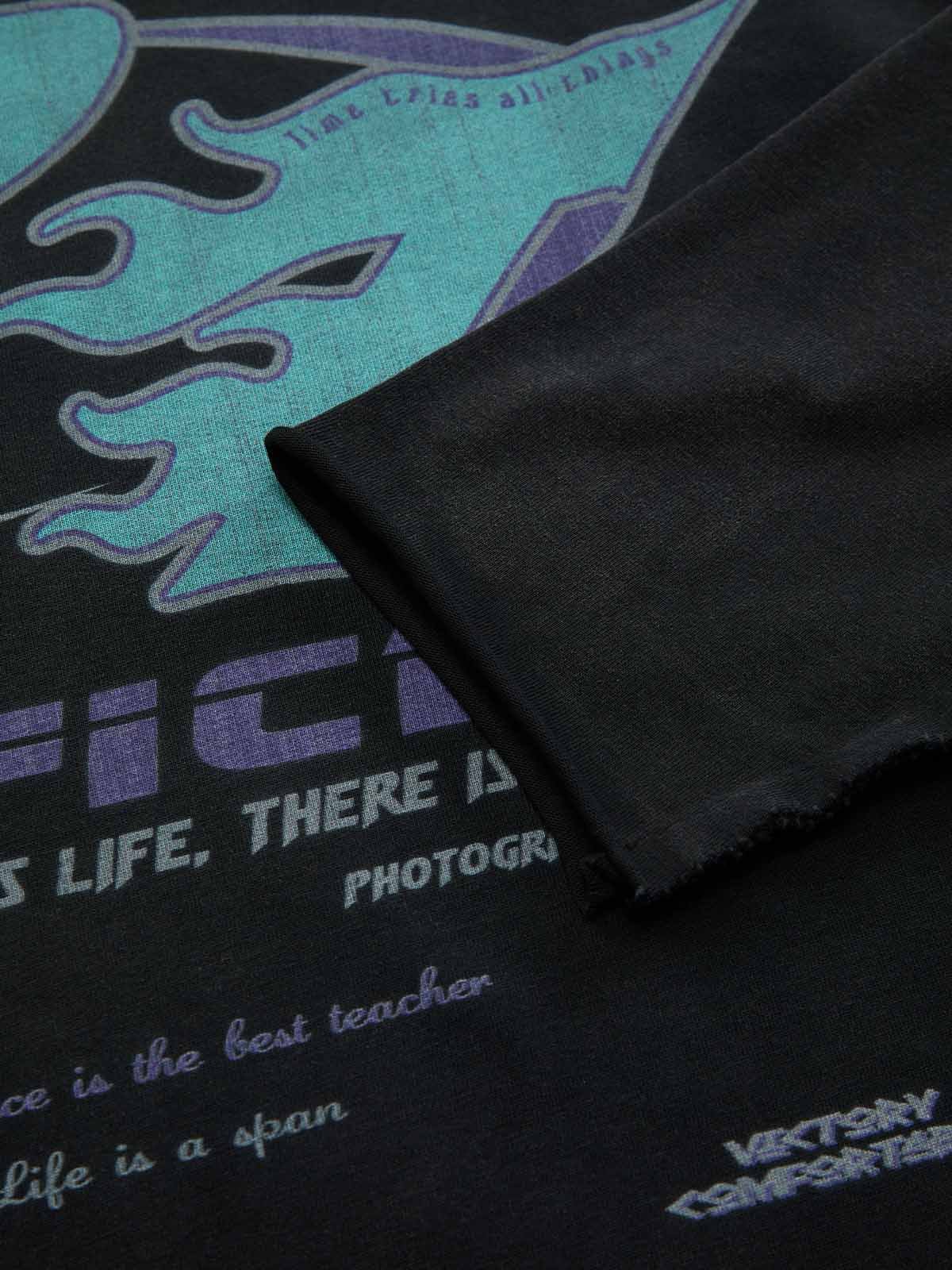 Washed Edge Long Sleeve T-Shirt