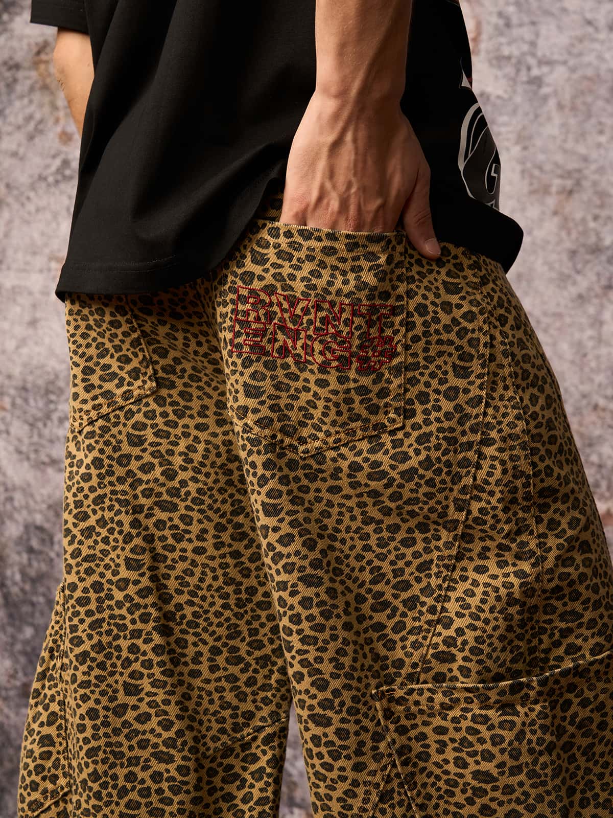 Cheetah Print Barrel Pants
